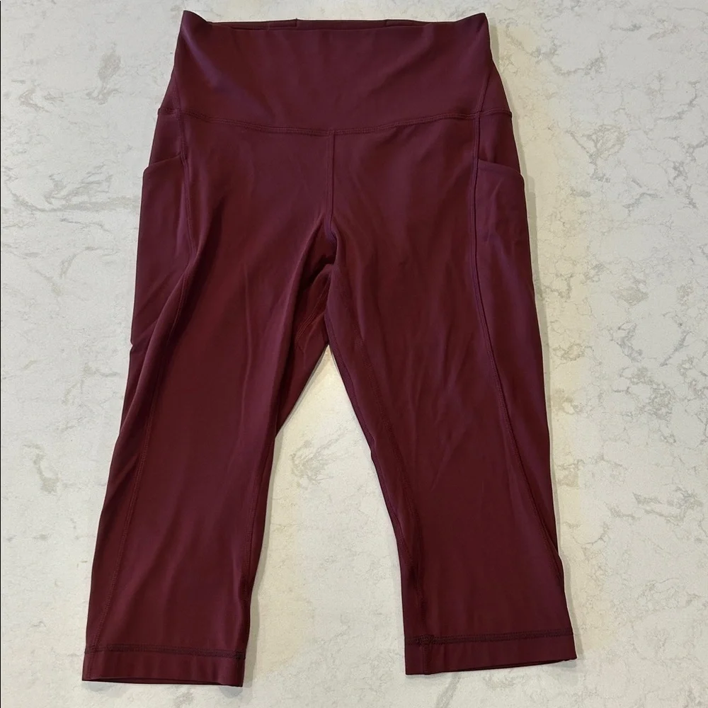 Lululemon Side Pocket Crop High Waist Leggings 22